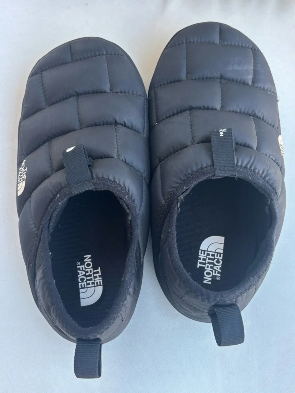 The North Face Kids Black Quilted Slip-On Slippers